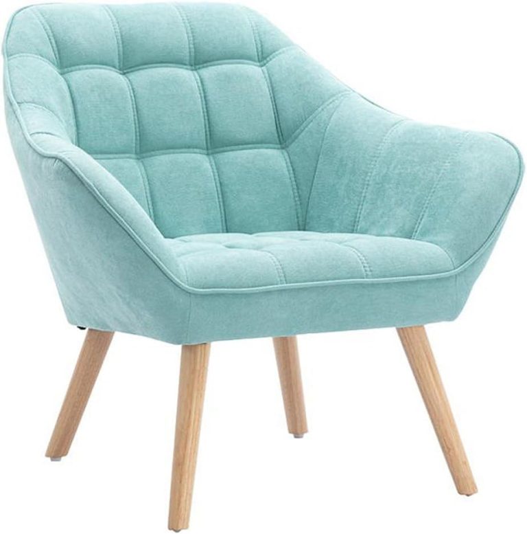 Vente-unique - Fauteuil en Tissu Vert d'eau Caserta - Scandinave