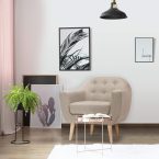 Notre test de Menzzo savoy fauteuil scandinave en tissu beige