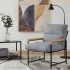 Notre test du Vente-unique LUOSTO, fauteuil scandinave en tissu gris