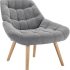 Notre test du Vente-unique Caserta, fauteuil scandinave en tissu vert d&rsquo;eau
