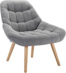 Notre test du Vente-unique LUOSTO, fauteuil scandinave en tissu gris
