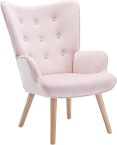 Notre test du Vente-unique VATELY, fauteuil scandinave en velours rose